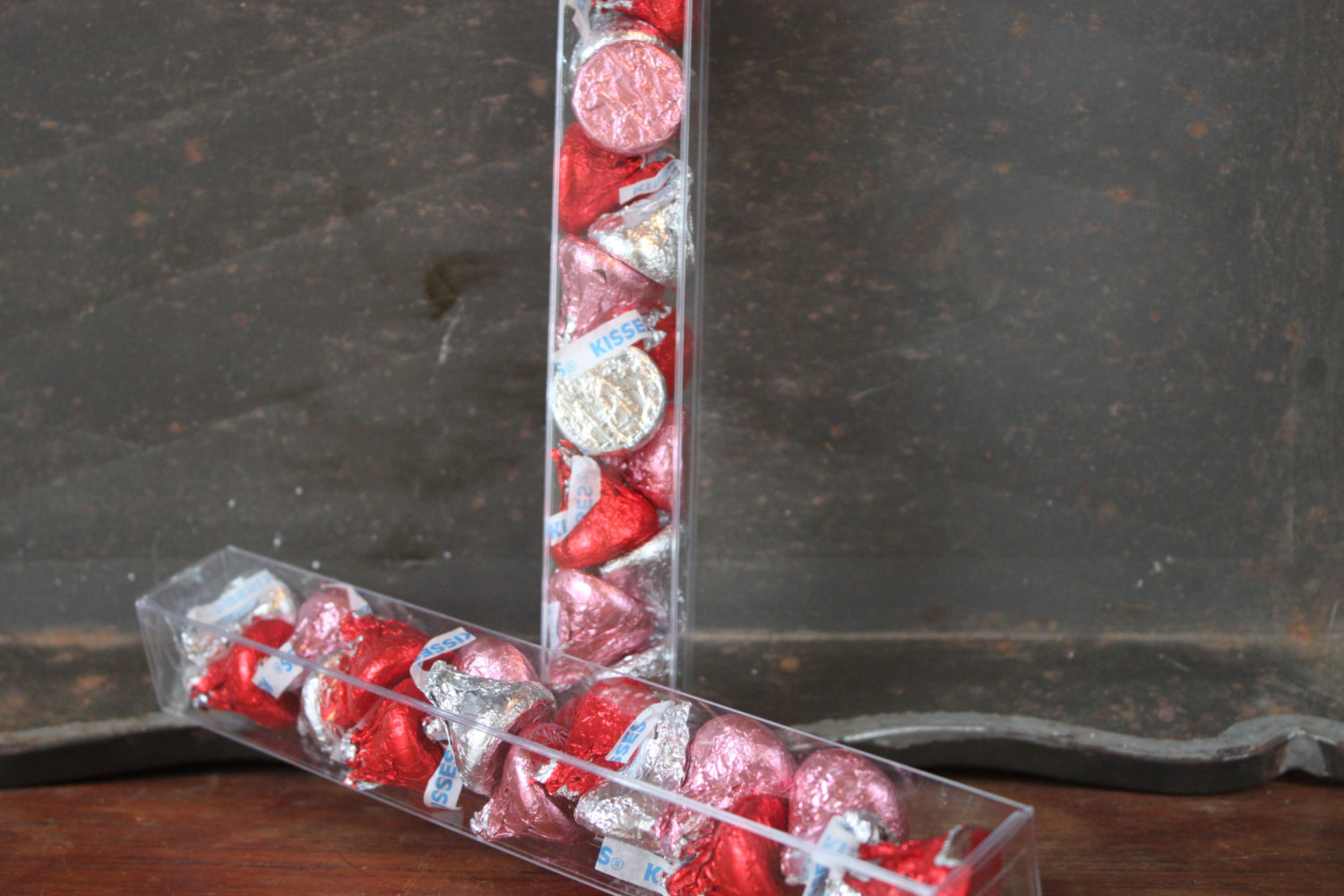 12 Clear Candy Tubes, Favor Box, 1X1X8, 1" Gumball, Square Tube